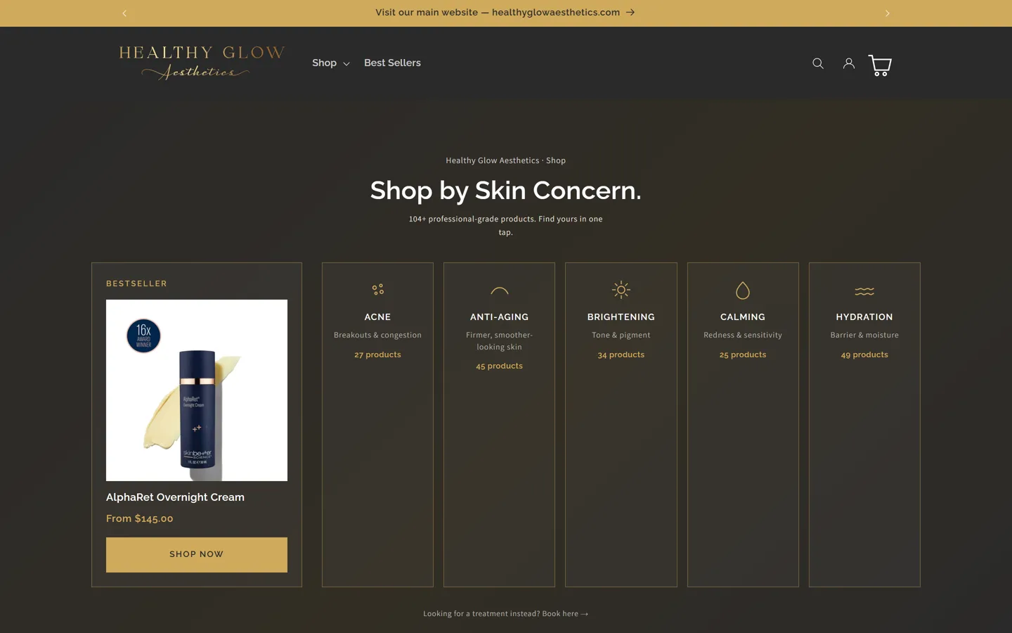 Healthy Glow Shop — live site